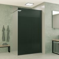 Mueller Slimline inloopdouche 120cm rookglas anti-kalk inclusief RVS profiel & stang