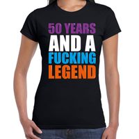 50 year legend / 50 jaar legende cadeau t-shirt zwart dames - thumbnail