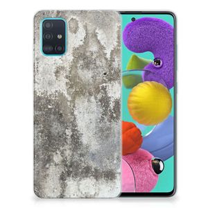 Samsung Galaxy A51 TPU Siliconen Hoesje Beton Print