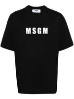 MSGM t-shirt en coton à logo imprimé - Noir - thumbnail