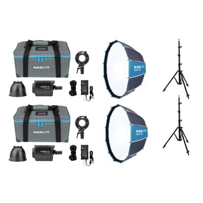 Nanlite Forza 150 LED dual kit (w/ light stand and softbox)