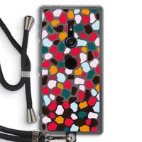 Colored Giraffe: Sony Xperia XZ2 Transparant Hoesje met koord