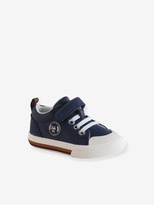Vertbaudet baby sneakers met klittenband en veters marineblauw