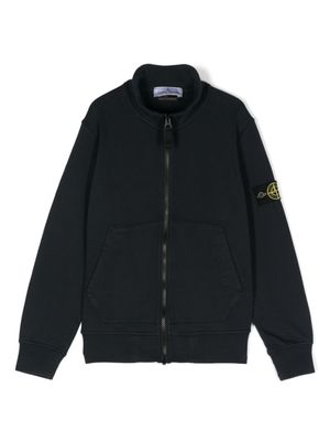 Stone Island Junior sweat à motif Compass - Bleu