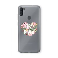 GRL PWR Flower: Samsung Galaxy A11 Transparant Hoesje