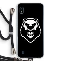 Angry Bear (black): Samsung Galaxy A10 Transparant Hoesje met koord