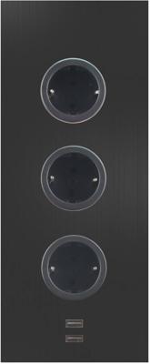 Caressi Energiezuil 11,5x8,3x20 cm Zwart