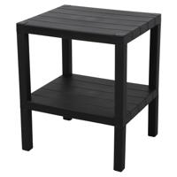 Opbergrek 2-laags - zwart - kunststof - 39 x 33 x 45 cm - schuur/zolder rekje