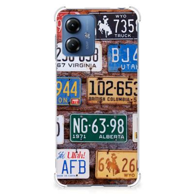 Motorola Moto G14 Anti-shock Hoesje met foto Kentekenplaten Motorola Moto G14 Anti-shock Hoesje met foto Kentekenplaten