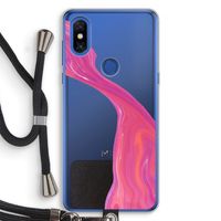 Paarse stroom: Xiaomi Mi Mix 3 Transparant Hoesje met koord
