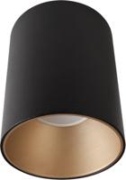 Nowodvorski Zwarte opbouwspot Eye 8,9cm met goud 8931