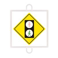 WARNING TRAFFIC SIGN PANEL NO. 4 (PEDESTRIAN GREEN)