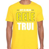 Dit is mijn gele trui - fun tekst - wielrennen - t-shirt - geel - voor heren - tour de france