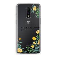Gele bloemen: OnePlus 7 Transparant Hoesje