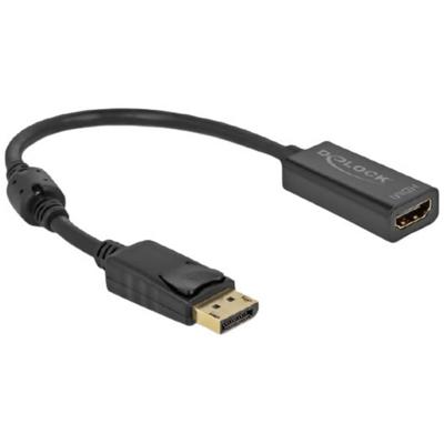 Delock 63559 DisplayPort / HDMI Adapter [1x DisplayPort stekker - 1x HDMI-bus] Zwart 0.20 m