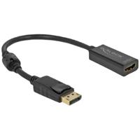 Delock 63559 DisplayPort / HDMI Adapter [1x DisplayPort stekker - 1x HDMI-bus] Zwart 0.20 m