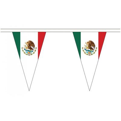 Mexico vlaggenlijn - 5 meter - polyester - Mexicaanse vlag - landen versiering Mexico vlaggenlijn - 5 meter - polyester - Mexicaanse vlag - landen versiering