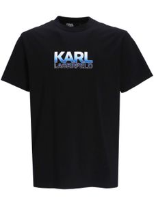 Karl Lagerfeld t-shirt en coton stretch à logo imprimé - Noir