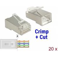 Delock 86454 RJ45 Krimp+Cut-stekker Cat.6 STP 20 stuks - thumbnail