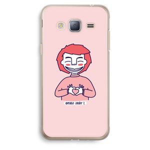 Hartje: Samsung Galaxy J3 (2016) Transparant Hoesje