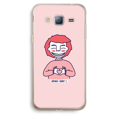 Hartje: Samsung Galaxy J3 (2016) Transparant Hoesje