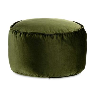 Arte Regal Poef - fluweel - donkergroen - 60 x 35 cm - rond - woondecoratie