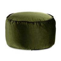 Arte Regal Poef - fluweel - donkergroen - 60 x 35 cm - rond - woondecoratie