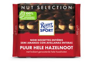 Ritter Sport Rittersport - Puur Hele Hazelnoot 100 Gram 10 Stuks