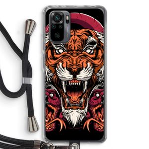 Tiger and Rattlesnakes: Xiaomi Redmi Note 10 Pro Transparant Hoesje met koord