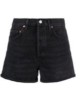 AGOLDE short en jean Dixie à taille haute - Noir - thumbnail