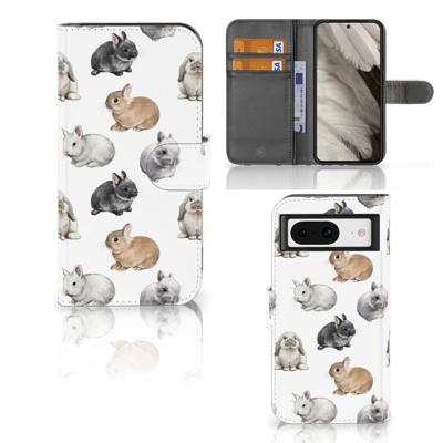 Telefoonhoesje | Met pasjeshouder | voor Google Pixel 8 Konijntjes