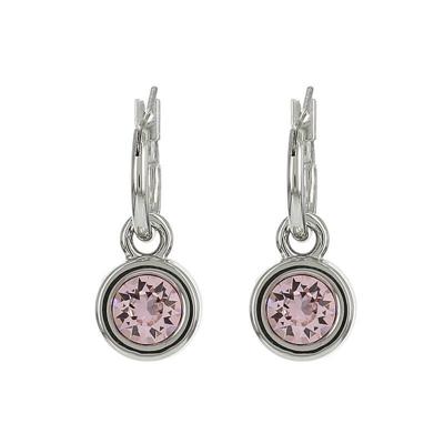 Biba Hang Oorbellen met Swarovski Steentje Rosaline