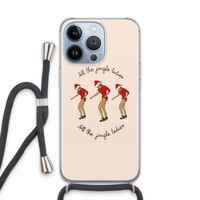 Jingle Ladies: iPhone 13 Pro Transparant Hoesje met koord