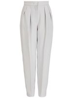 Giorgio Armani pantalon en soie à taille haute - Blanc