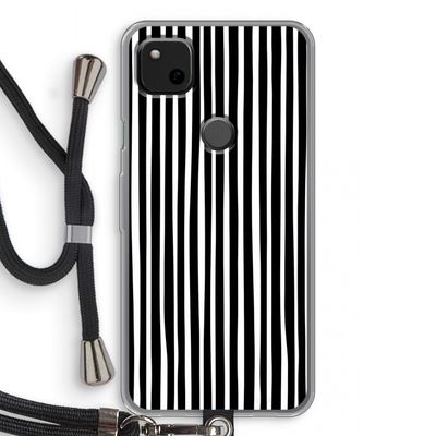 Stripes: Pixel 4a Transparant Hoesje met koord