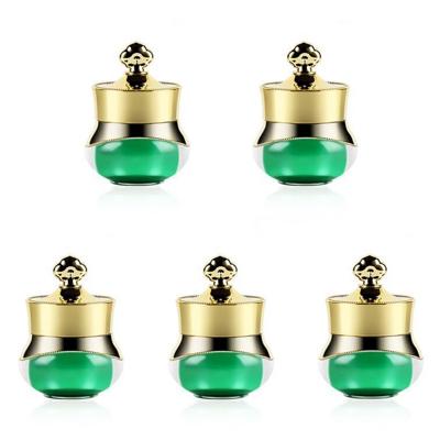 5 stuks acryl reizen containers met harde verzegelde deksels geschikt voor face hand Body Cream 5ml (groen)