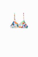 Triangel bikini tekeningen jungle - WHITE - S
