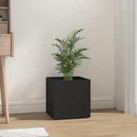 Plantenbak 40x40x40 cm bewerkt hout zwart