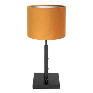 Steinhauer Schemerlamp Stanger zwart met goud velvet 8164ZW