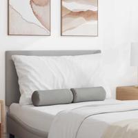 VidaXL Bolster kussens 2 stuks wolkengrijs ø 15 x 40 cm stof