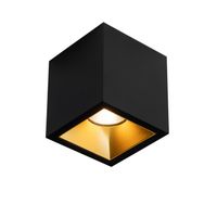 Spot BWS Daniel Aluminium 745Lm 9,2W Zwart Met Gouden Anti-Glare Ring