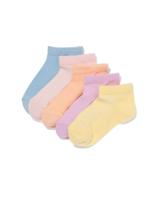 HEMA Kinder enkelsokken mesh - 5 paar geel (geel)