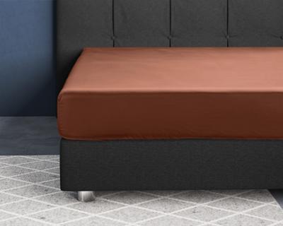 Primaviera Deluxe Satijnen Hoeslaken Bruin 180 x 200 cm