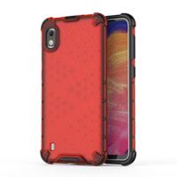 Schokbestendige honingraat PC + TPU Case voor Galaxy A10 (rood)