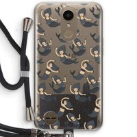 Zeemeermin: LG K10 (2017) Transparant Hoesje met koord