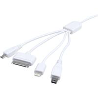 Eufab USB-laadkabel USB-A stekker, Apple Lightning stekker, Apple 30-pins stekker, USB-micro-B stekker, USB-mini-B stekker 0.37 m 16494 - thumbnail