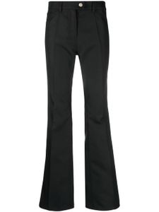 Courrèges pantalon évasé à logo brodé - Noir