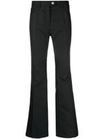 Courrèges pantalon évasé à logo brodé - Noir