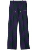 Burberry pantalon en laine à carreaux - Violet - thumbnail