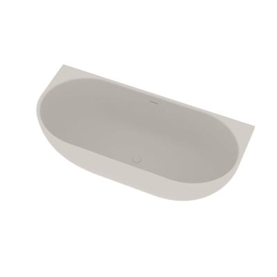 Ideavit Muur Duo Bad - 180x80x56cm - overloopgat - klikwaste afvoer - solid surface - verstelbare poten - wit mat 290352
